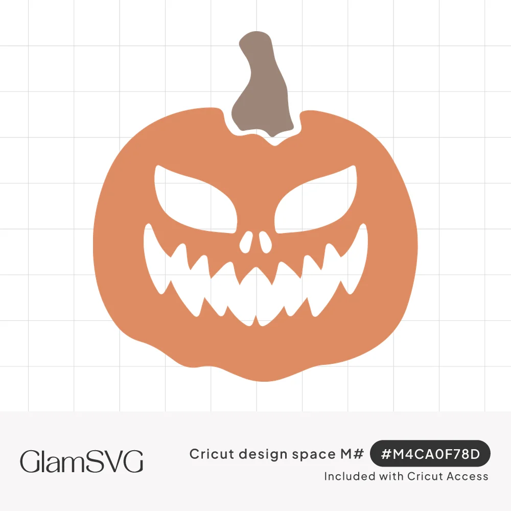 Orange carved jack-o'-lantern with angry slanted eyes, a jagged toothy grin, and a crooked brown stem