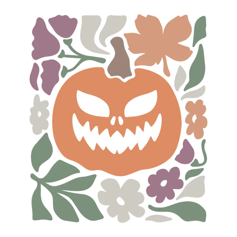 Boho Floral Jack-O'-Lantern
