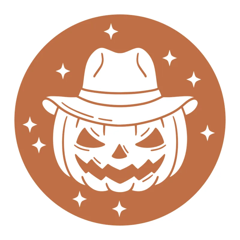 Cowboy Hat Jack-O-Lantern