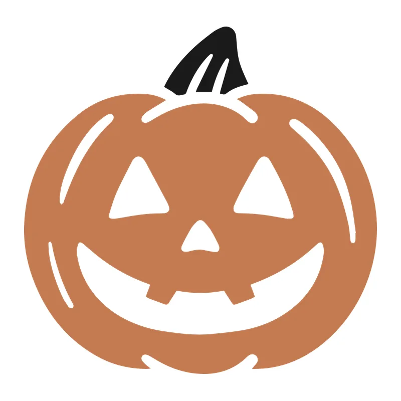 Smiling Jack-O-Lantern Pumpkin