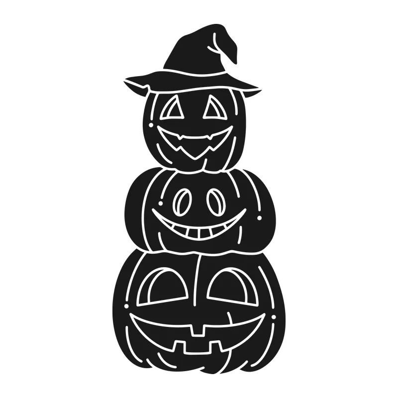 Stacked Halloween Pumpkins