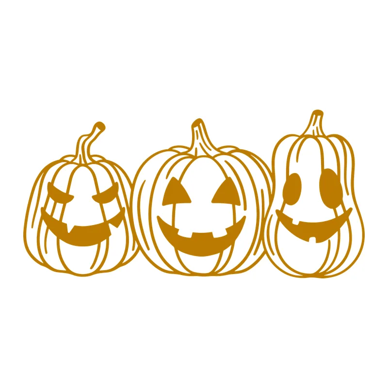 Halloween Jack-O'-Lantern Trio