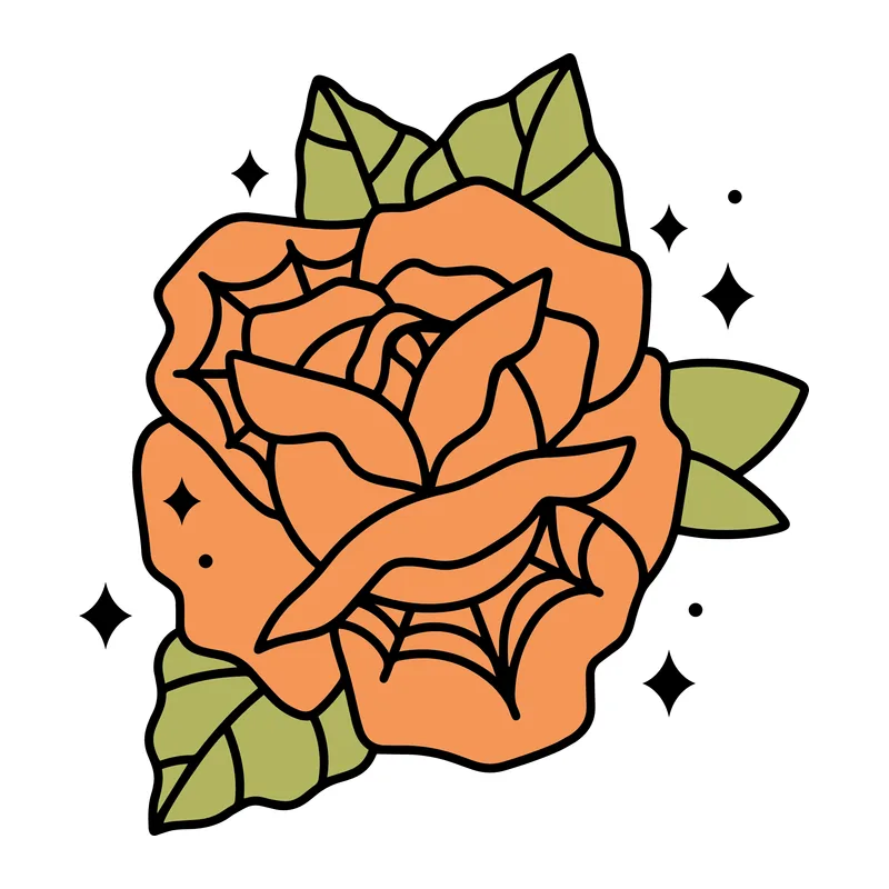 Halloween Spiderweb Rose