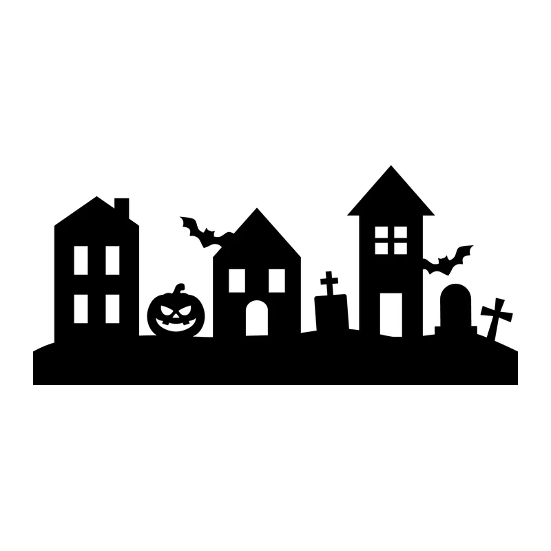 Halloween Village Silhouette