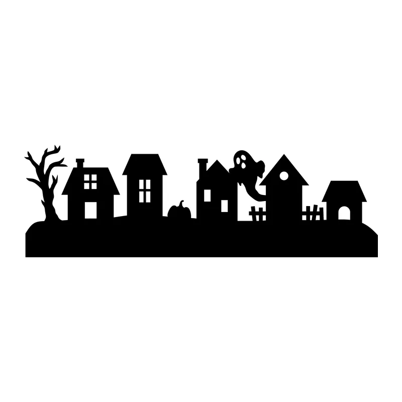 Halloween Village Silhouette