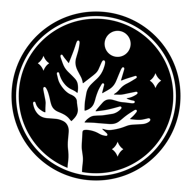 Bare Tree Moonlit Night