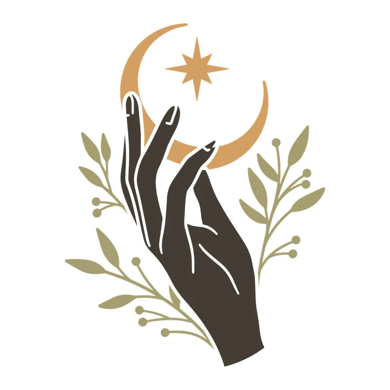Celestial Hand With Moon