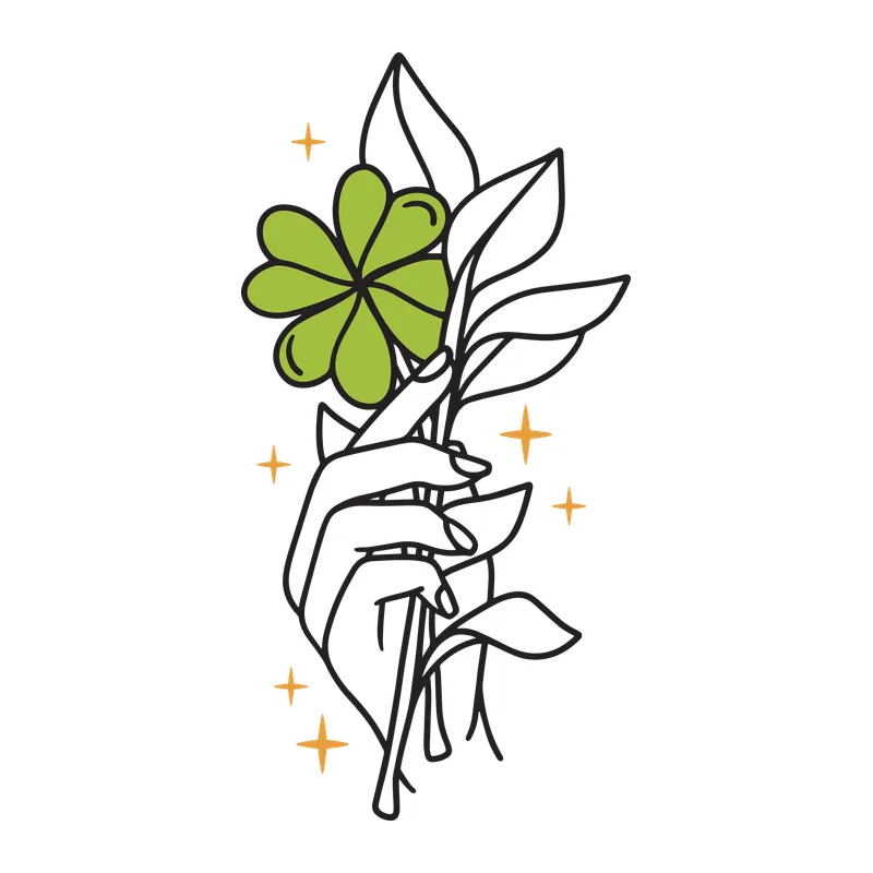 Hand Holding a Shamrock