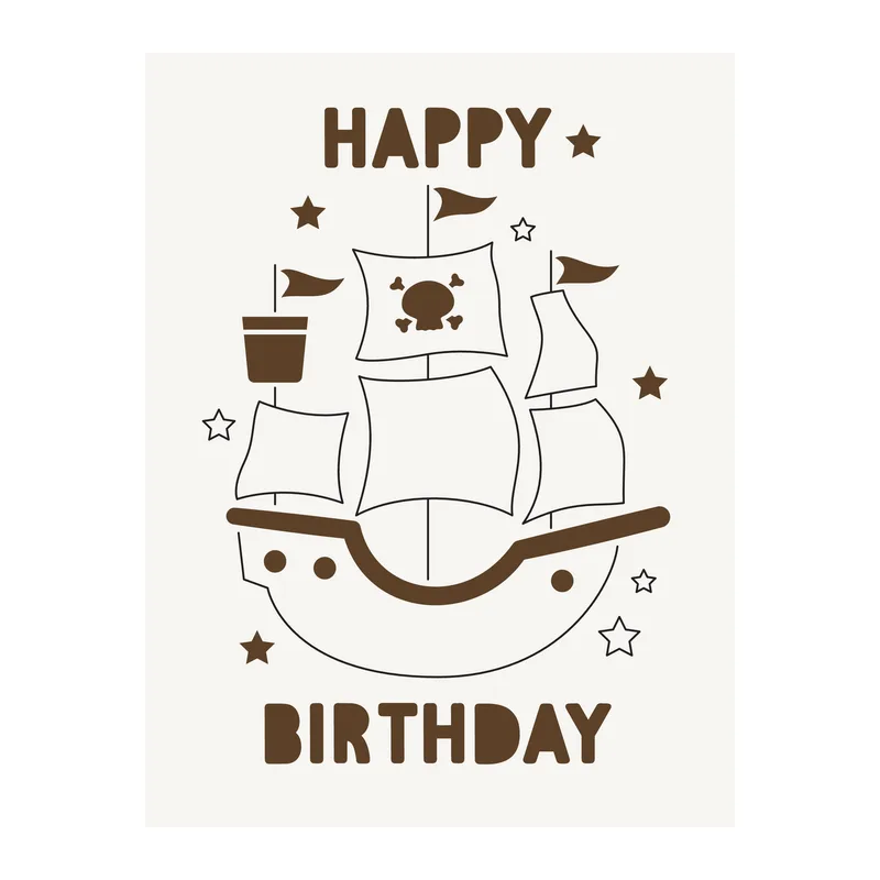 Pirate Ship Happy Birthday