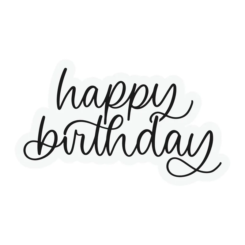 Happy Birthday Script Lettering