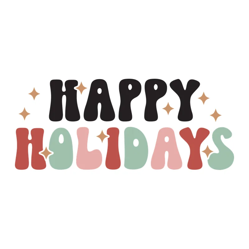 Retro Happy Holidays