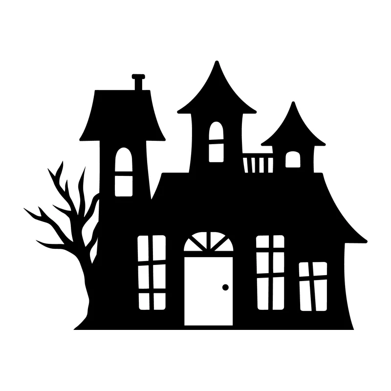Haunted House Silhouette