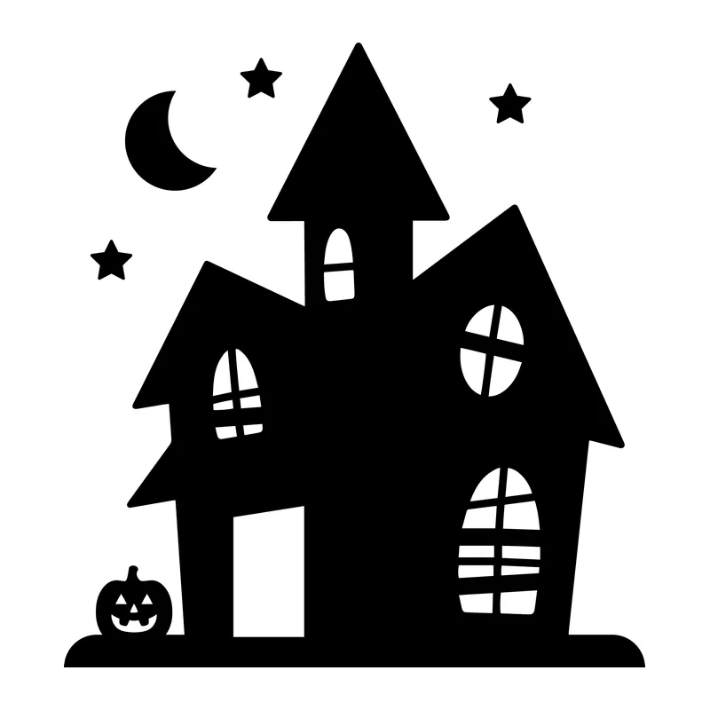 Haunted House Silhouette