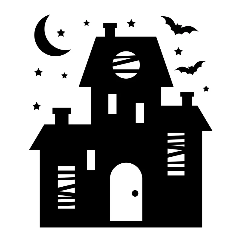 Haunted House Silhouette