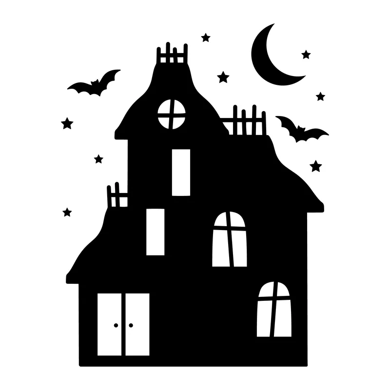 Haunted House Silhouette