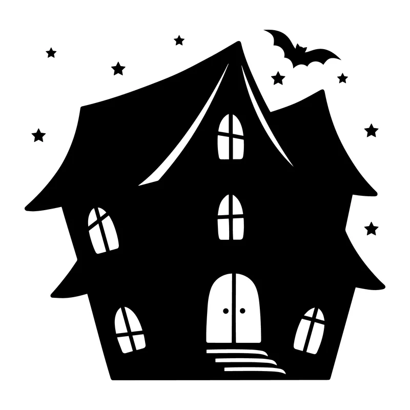 Haunted House Silhouette