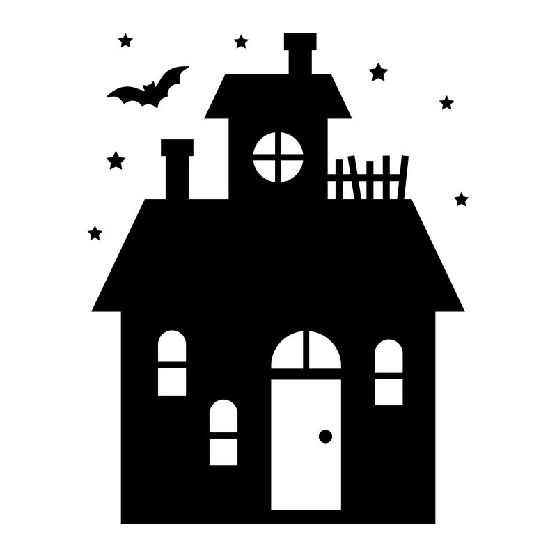 Haunted House Silhouette
