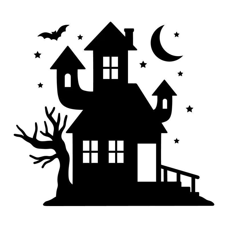 Haunted House Silhouette