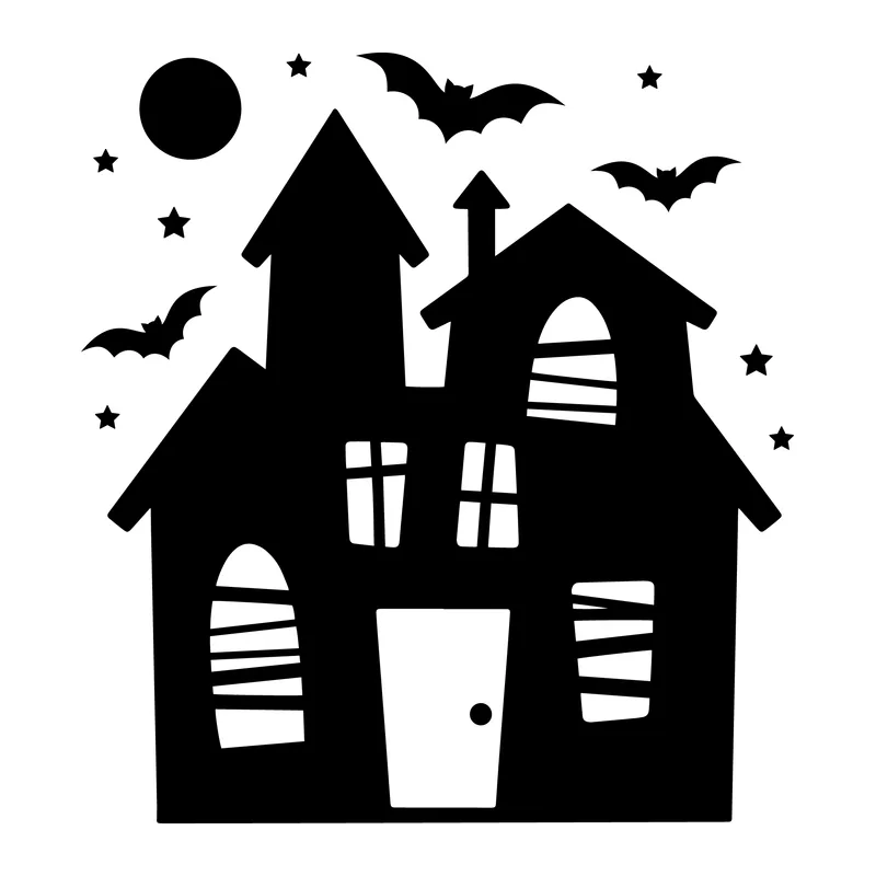 Haunted House Silhouette
