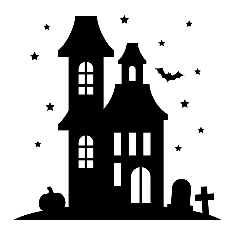 Haunted House Silhouette