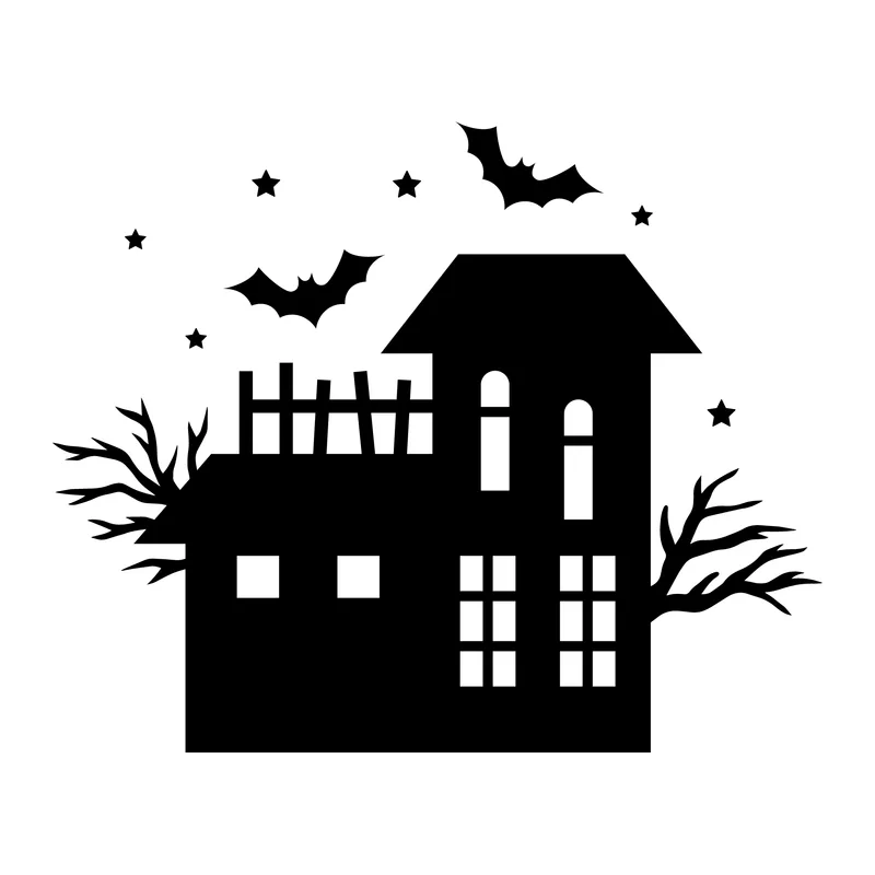 Haunted House With Bats