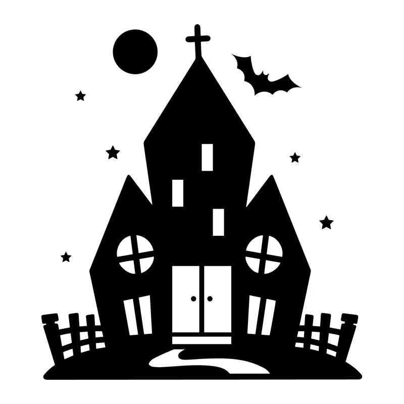 Haunted House Silhouette