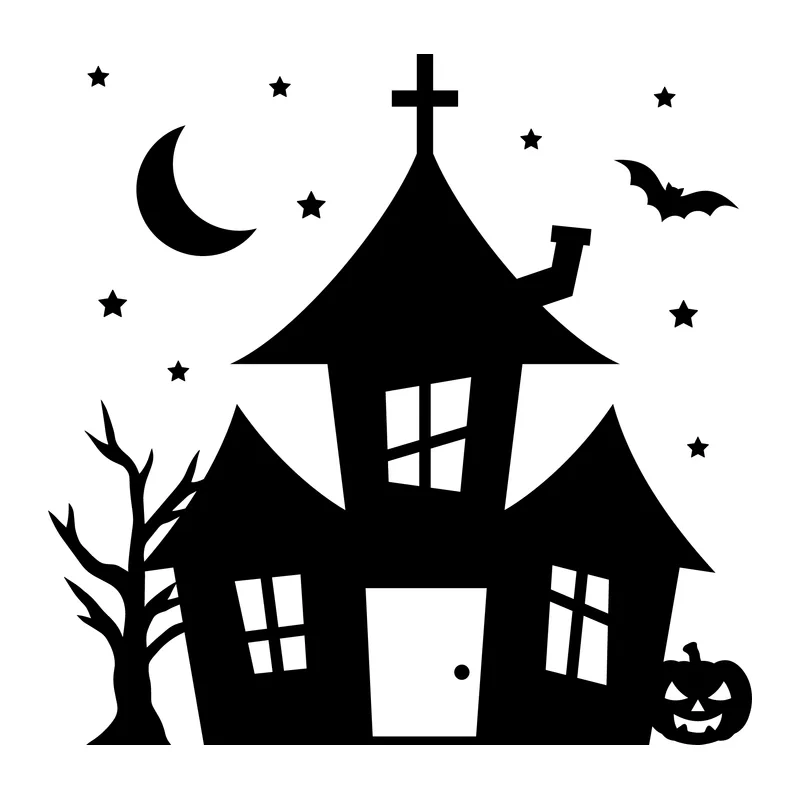 Haunted House Silhouette
