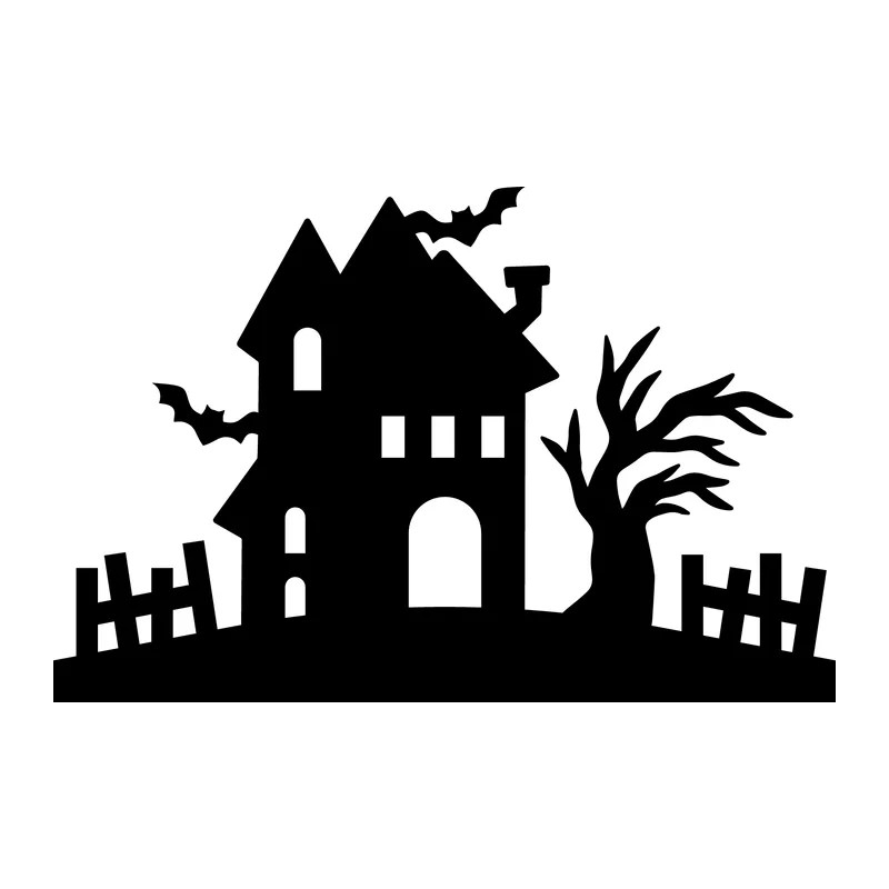 Haunted House Silhouette