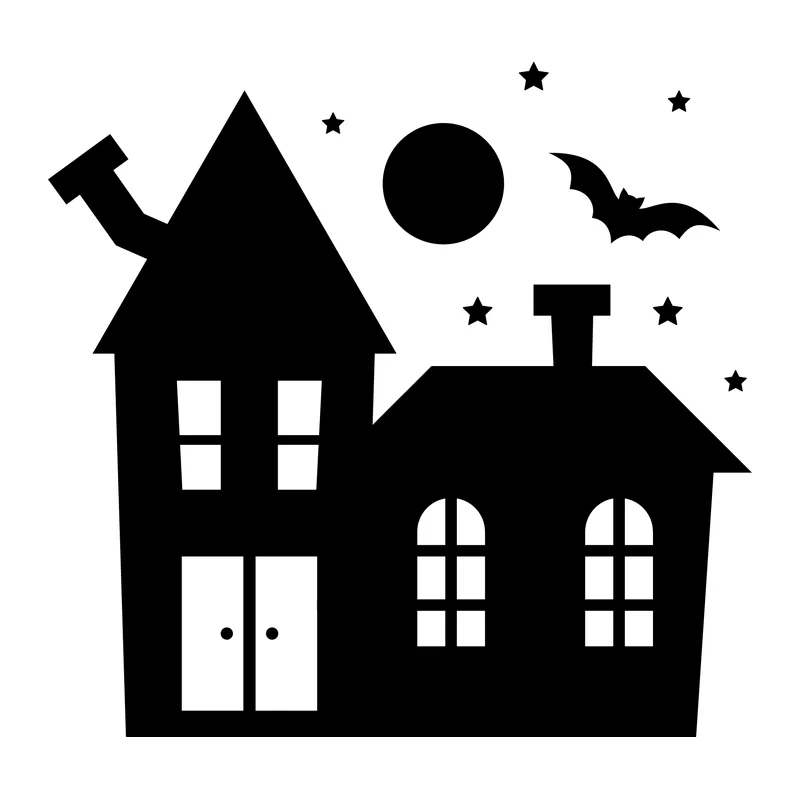 Haunted House Silhouette