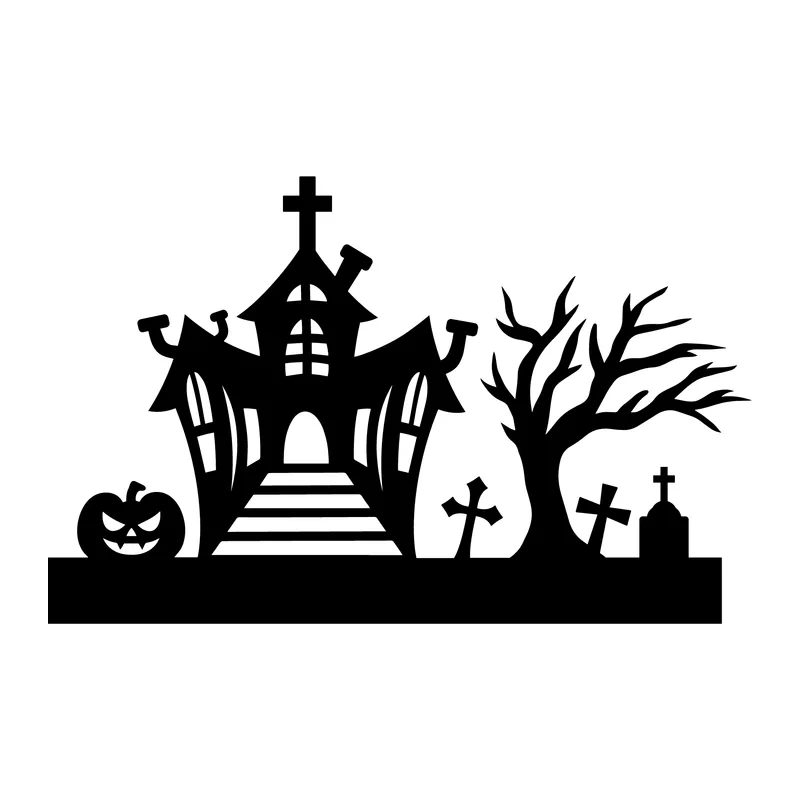 Haunted House Graveyard Scene