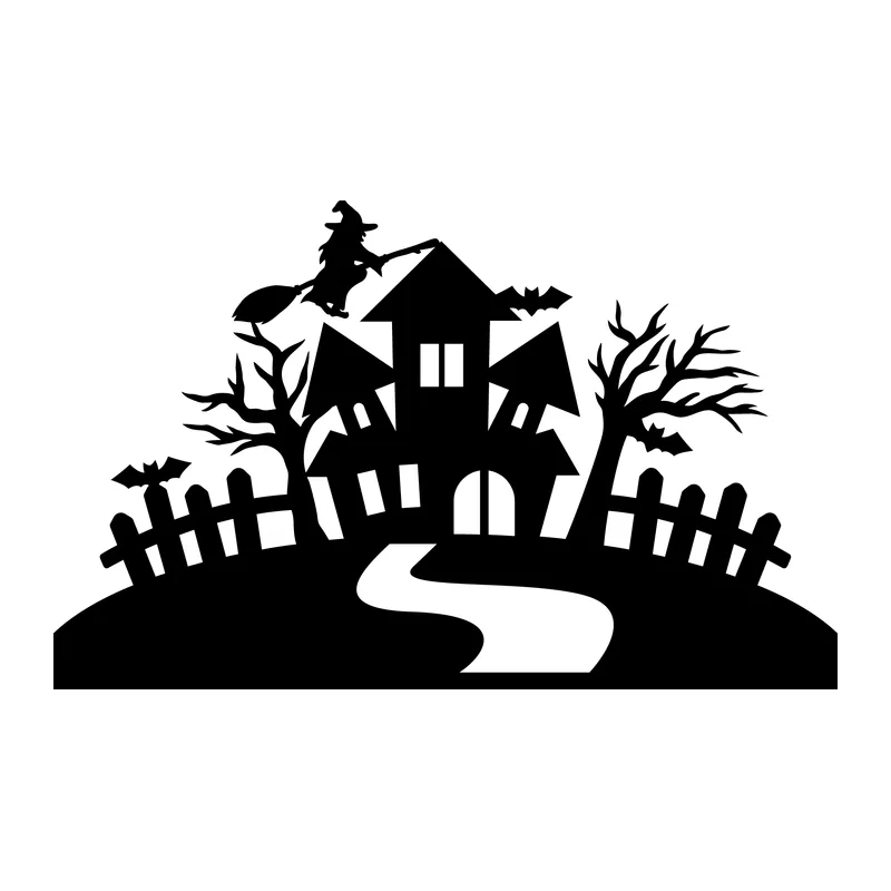 Haunted House Silhouette