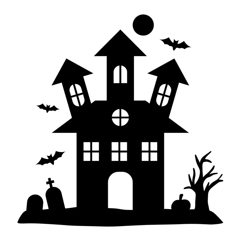 Haunted House Silhouette