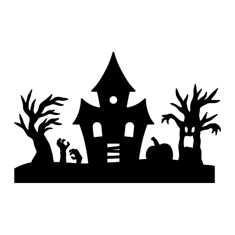 Haunted House Silhouette