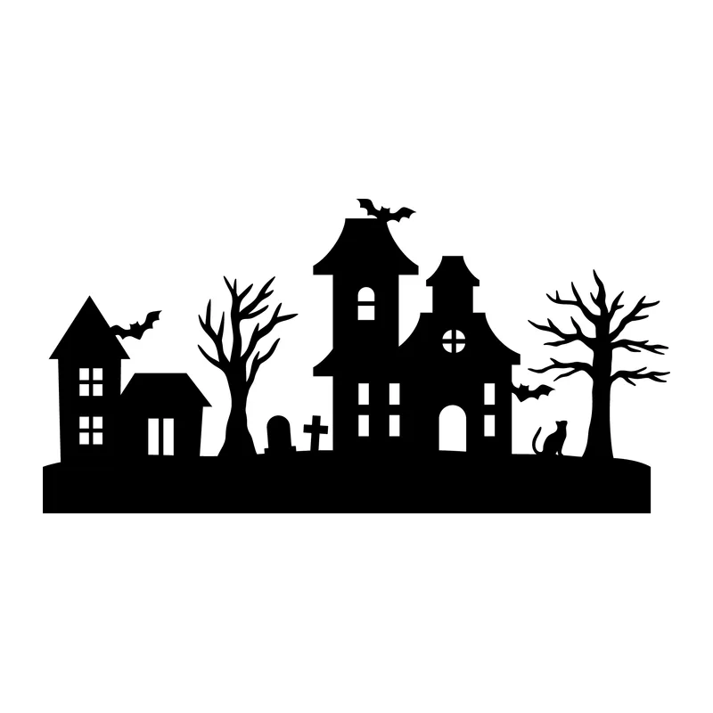Haunted Houses Silhouette
