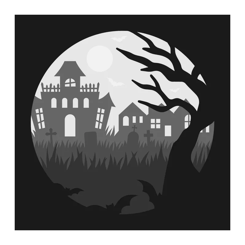 Haunted Houses Shadow Box