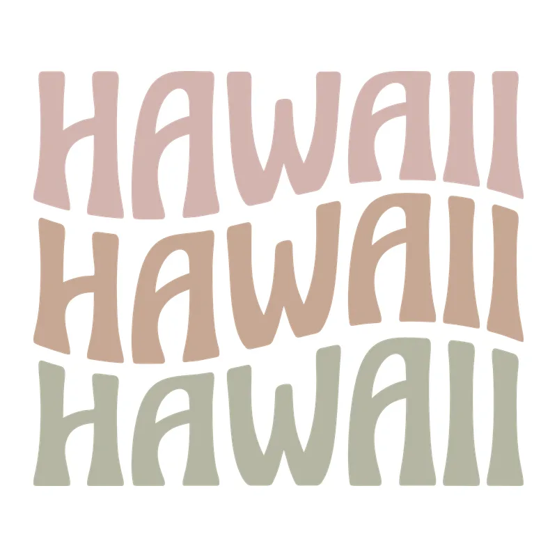 Retro Wavy Hawaii