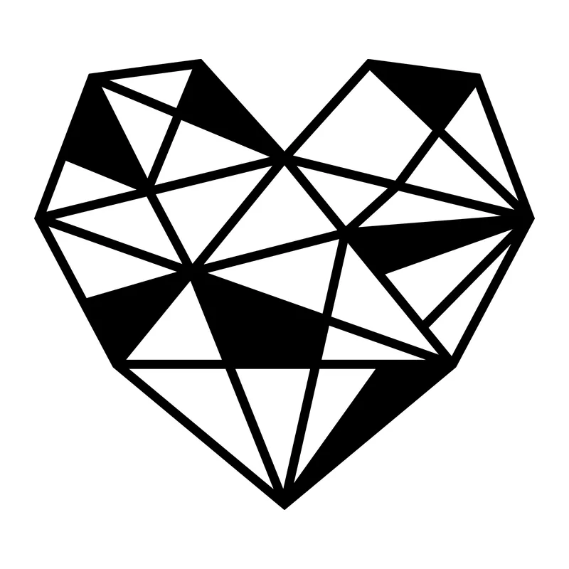 Geometric Faceted Heart