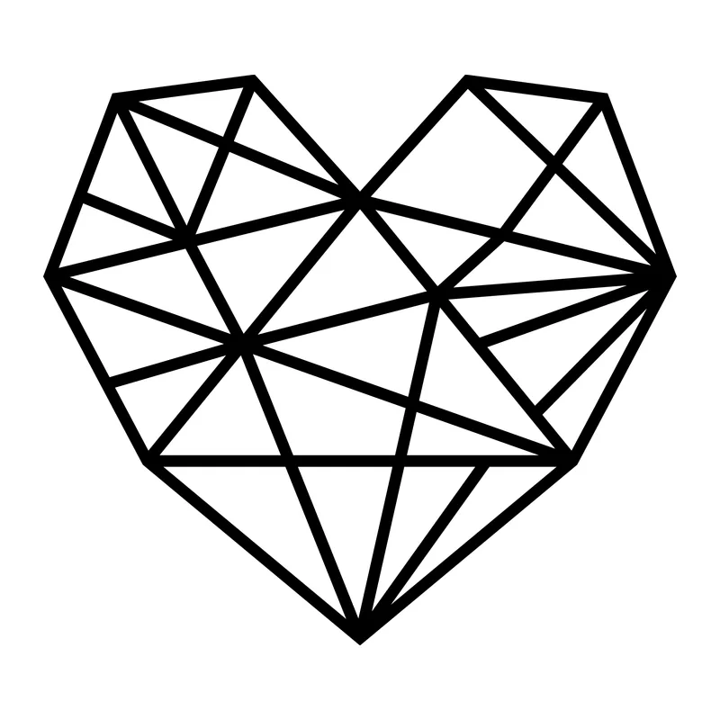 Geometric Faceted Heart