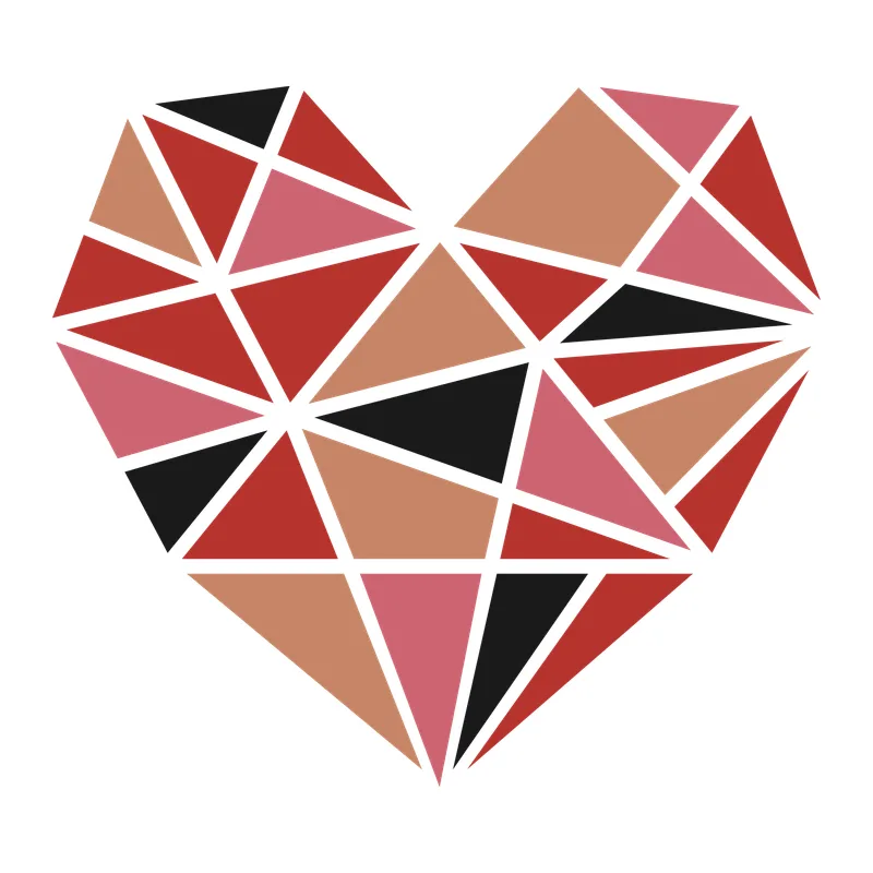 Geometric Triangle Heart