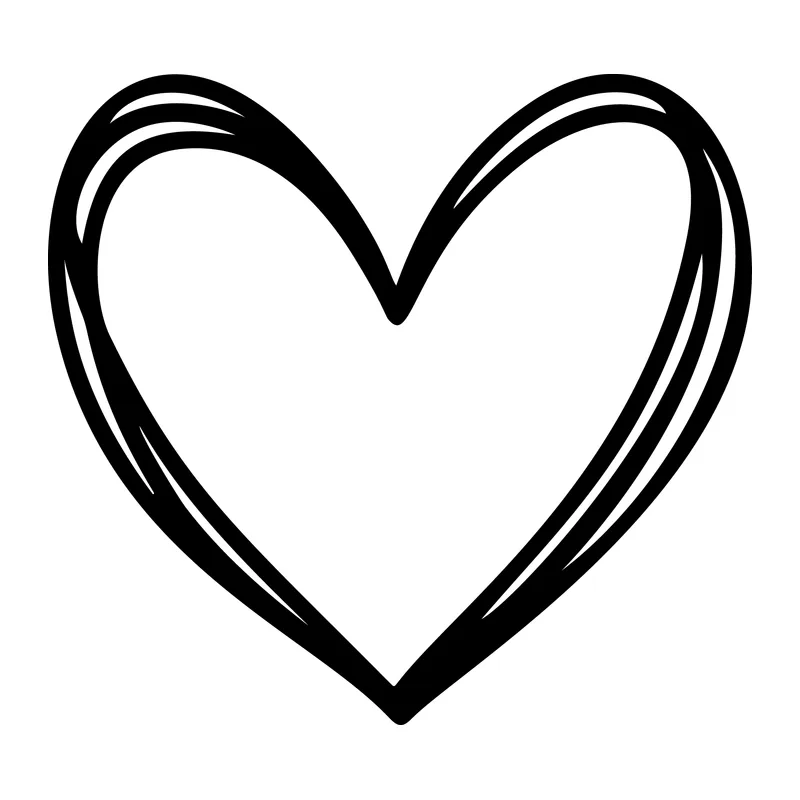 Scribbled Outline Heart
