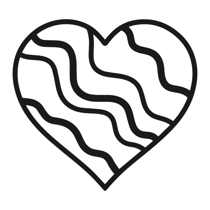 Wavy Line Heart