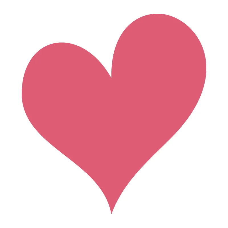 Tilted Pink Heart