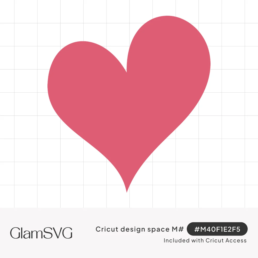 A single solid pink heart, slightly tilted, with a long tapered point curving to one side