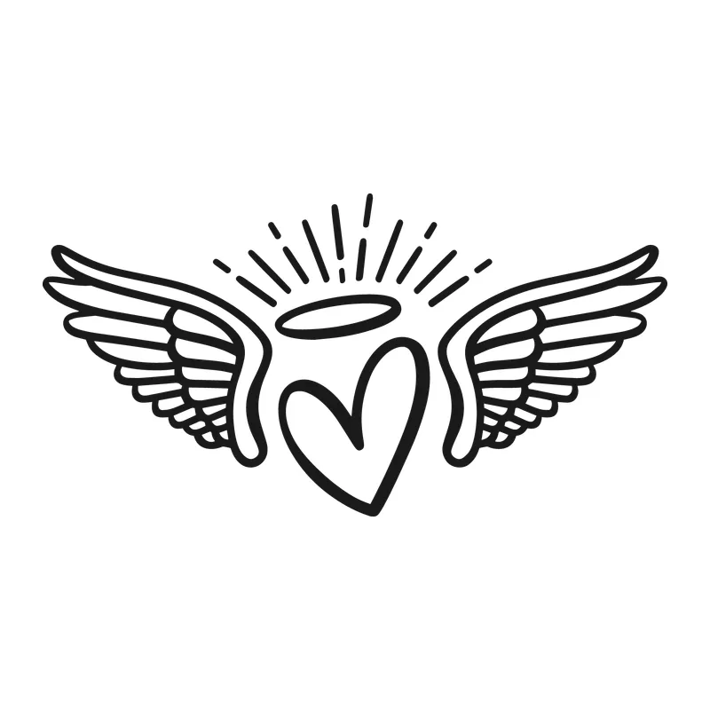 Heart and Angel Wings