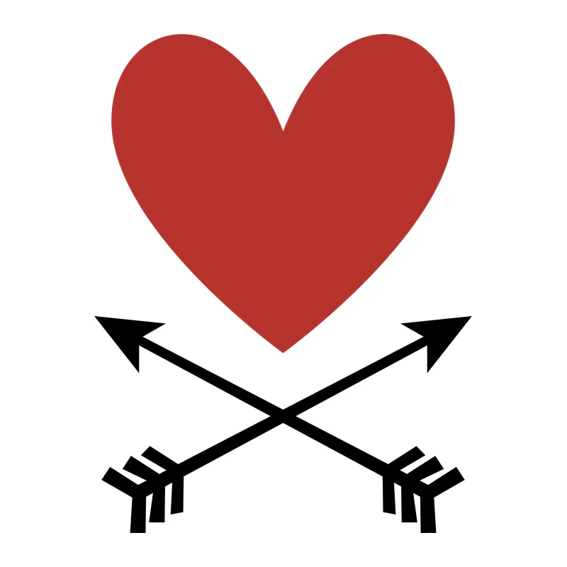 Heart and Crossed Arrows