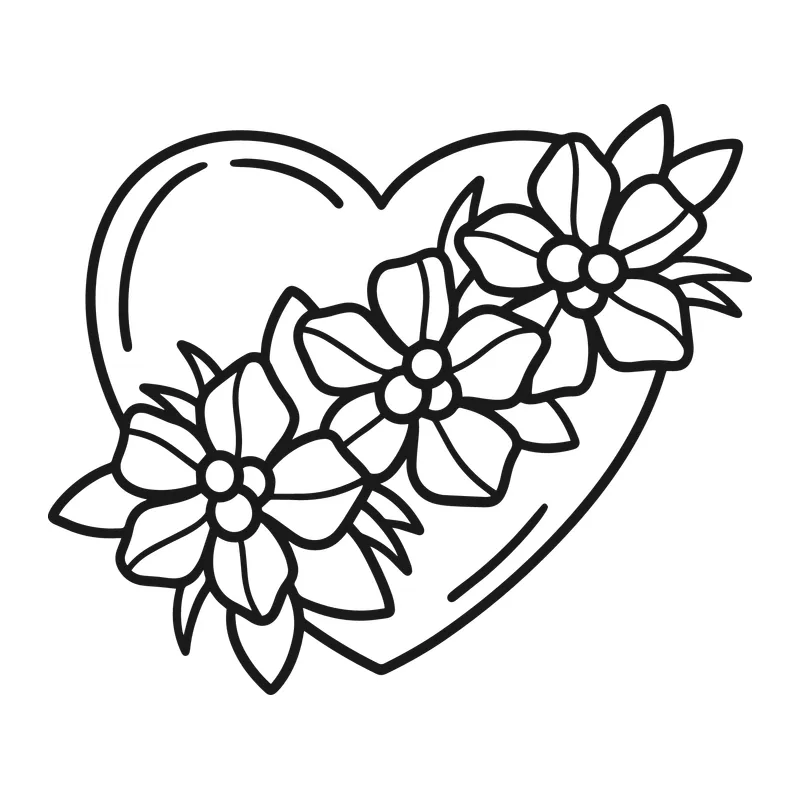 Heart and Flowers