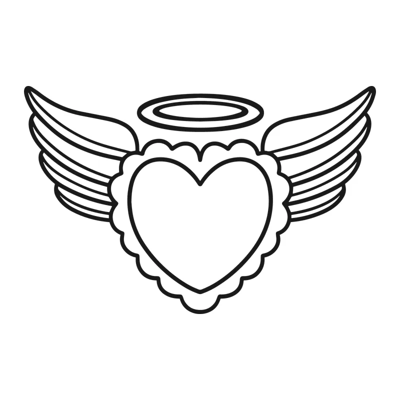 Angel Heart With Halo