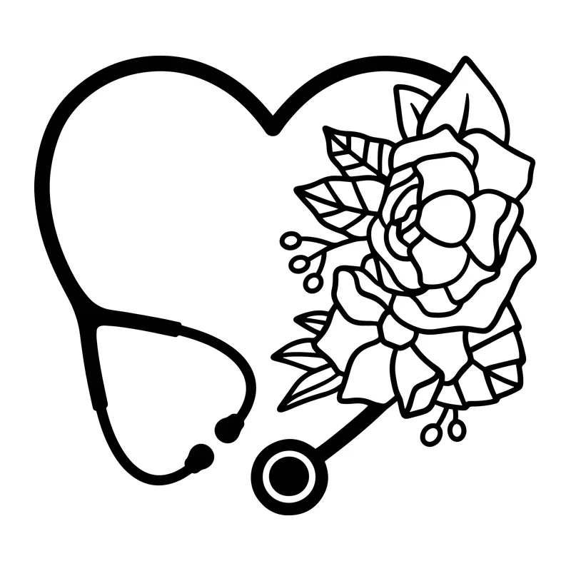 Floral Heart Stethoscope