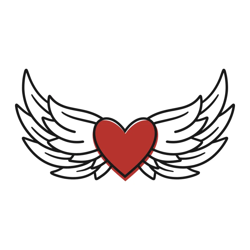 Heart with Angel Wings