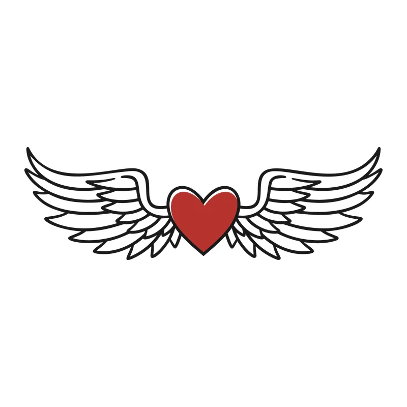 Heart With Angel Wings
